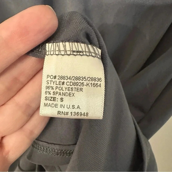 Nasty Gal Deep V-Neck Long Sleeve Gray Tunic Dress Size Small GUC - Picture 6 of 8